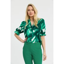 Studio Anneloes Fawn Satin Palm Blouse Blouse